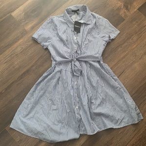 BNWT navy and white striped sundress